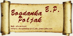 Bogdanka Poljak vizit kartica